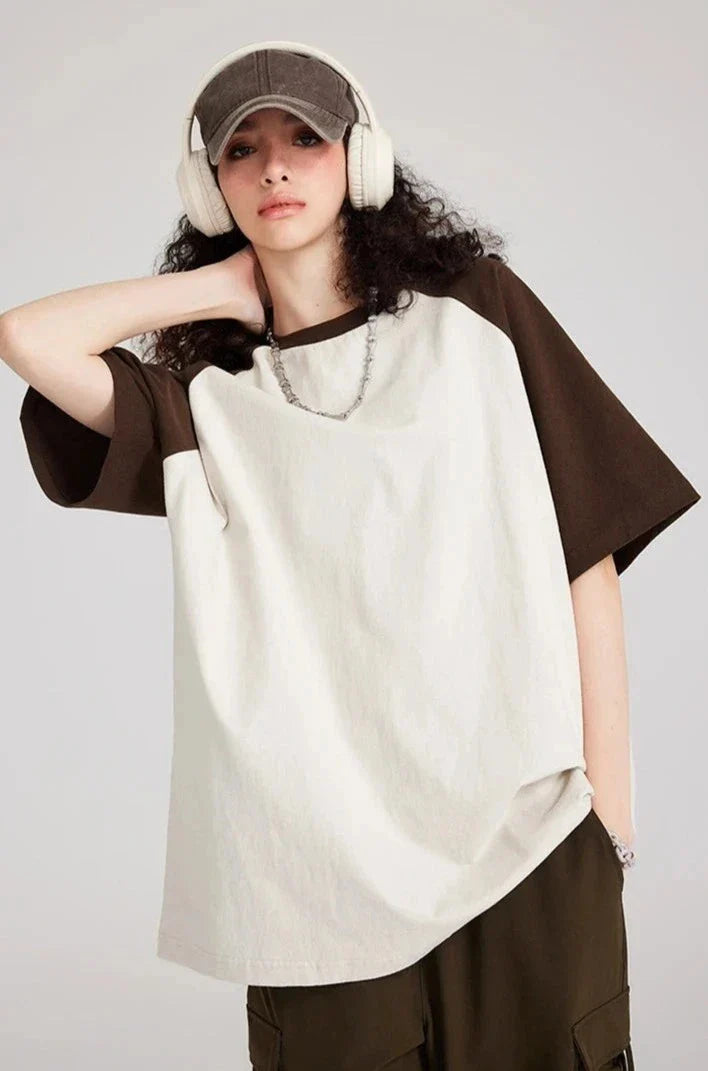 Y2K Vintage Splicing Color T-Shirt