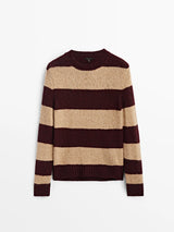 Pull vintage à rayures éthérées pour femme