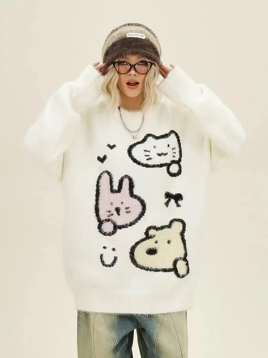 Cute Kawaii Knitted Long Sleeve Sweater