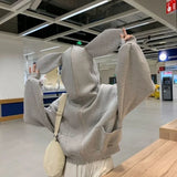 Cozy Oversized Rabbit Ear Hooded Sweatshirt