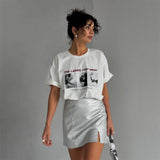 T-Shirt mit weichem Griff und Buchstabenprint