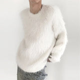 Streetwear Comfort Luxury Chic Mink Wool Knitted Sweater