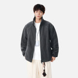 Y2K Lightweight Casual Fleece Zip-Up Jacket