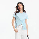Short Sleeve Cotton Cropped T-shirt