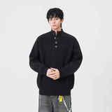 Cozy Mock Neck Waffle Knit Jumper Sweater