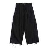 Solid Color Loose Fit Cargo Pants