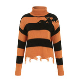 Women Halloween Leopard Print Vintage Sweater