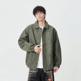Y2K Trendige, locker sitzende Kunstlederjacke