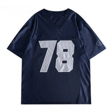 T-shirt streetwear oversize Y2K avec numéro de sport