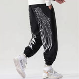 Retro-Hip-Hop-Jogginghose mit Engelsflügeln
