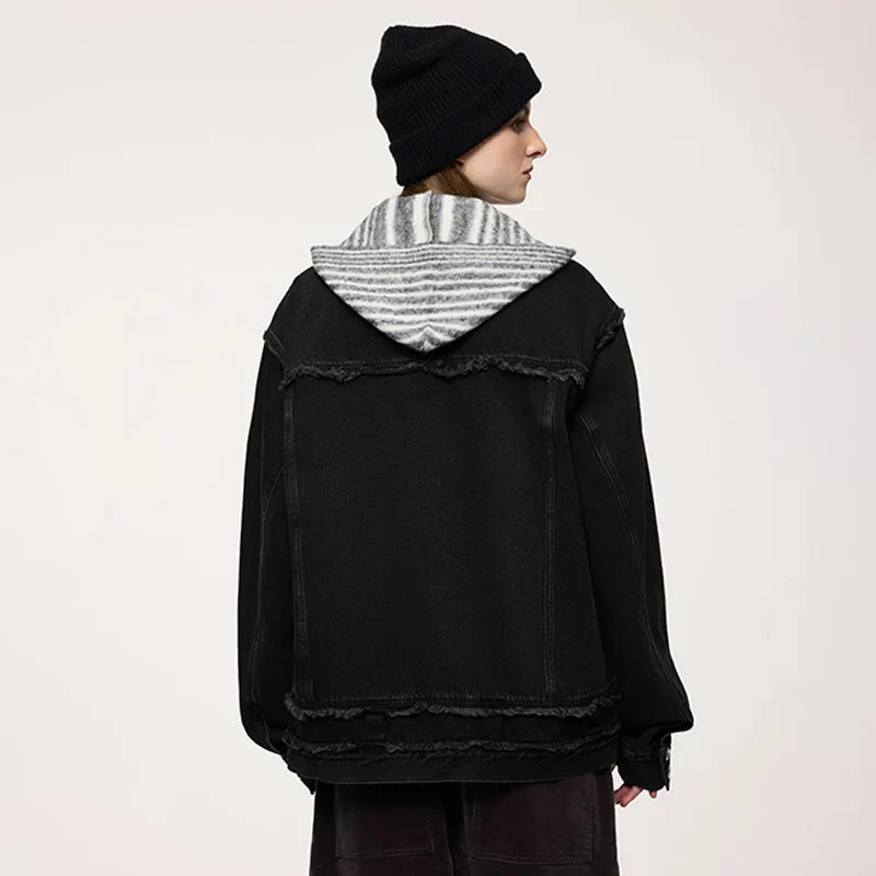 Stylische Bikerjacke aus Used-Denim