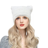 Cute Cat Ears Striped Beanie