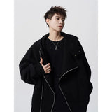 Irregular Design Double Zipper Hooded Sweatshirt