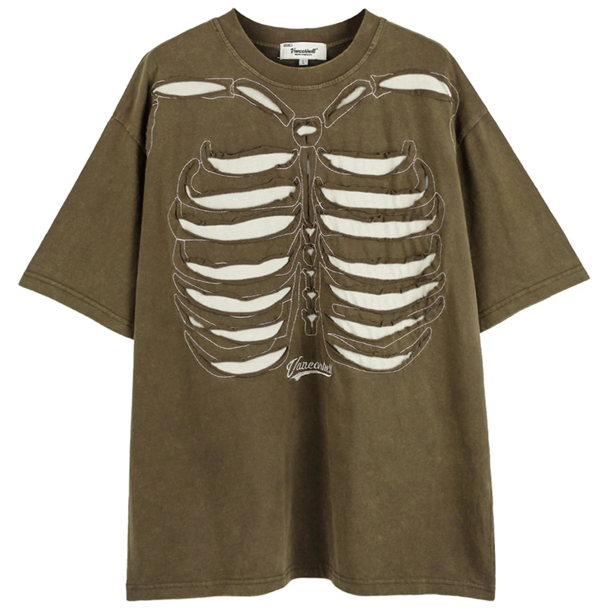 Y2K Skeleton Chest Tee