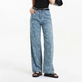 Y2K Cyber ​​Wide Leg Print Denim Pants