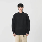 Cozy Ribbed Solid Color Mock Neck Sweater
