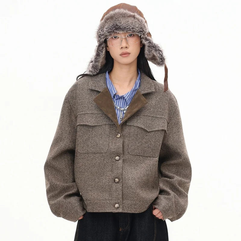 Trench-coat court et élégant oversize pour femme