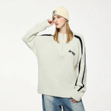 Textured Stripe Knitted Sweater