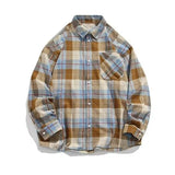 Chemise à carreaux streetwear homme automne manches longues