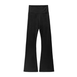 Schwarze Yogahose mit hohem Bund