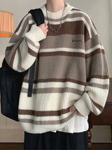 Weicher Jungen-Retro-Streifenpullover