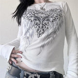 T-shirt Y2K Ethereal Skull Embrace