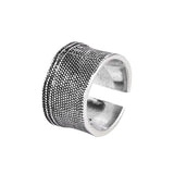 Vintage Thai Silver Tree Bark Texture Ring