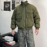 Veste d'hiver épaisse et résistante à col montant
