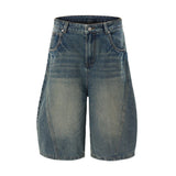 Y2K Distressed Oversized Denim Short