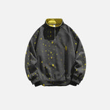 Streetwear Hip Hop Loose Half Zipper Sweatshirt