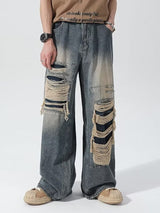 Washed Ripped Pants