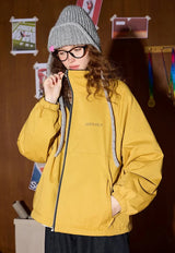 Winter Reversible Embroidered American Windbreaker Jacket