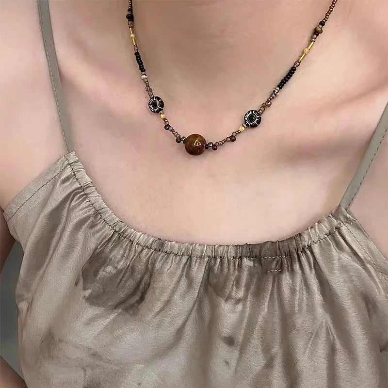 Elegant Vintage Natural Stone Necklace