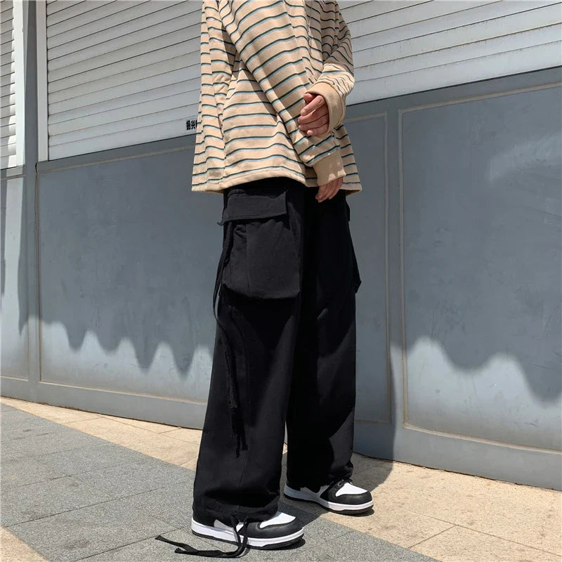Versatile Streetwear Wide Leg Cargo Pants