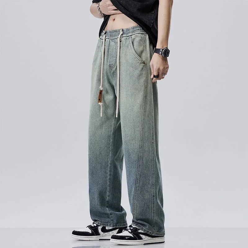 Jeans vintage Streetwear coupe ample jambes droites