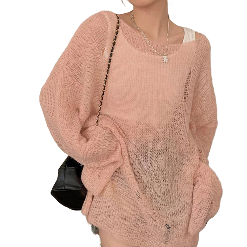 Y2k Long Sleeve Knitwear Sweatshirt