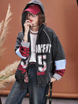 Y2K Cozy Patchwork Loose Fit Sweatshirt