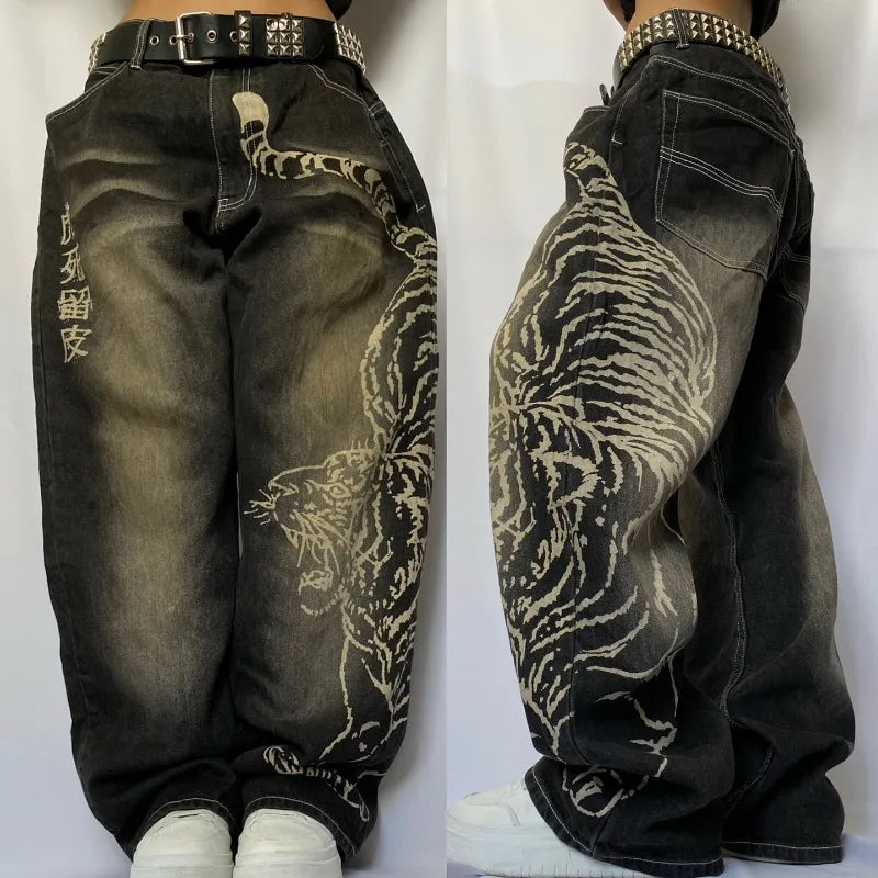 Y2K Oversized Printed Baggy Jeans