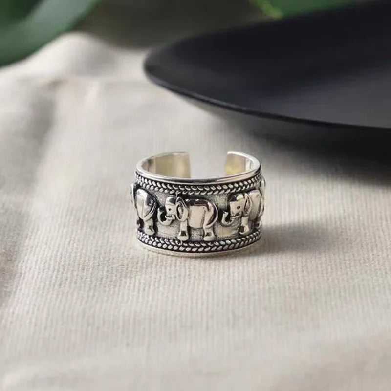 Y2K Vintage Elephant Wide Open Ring