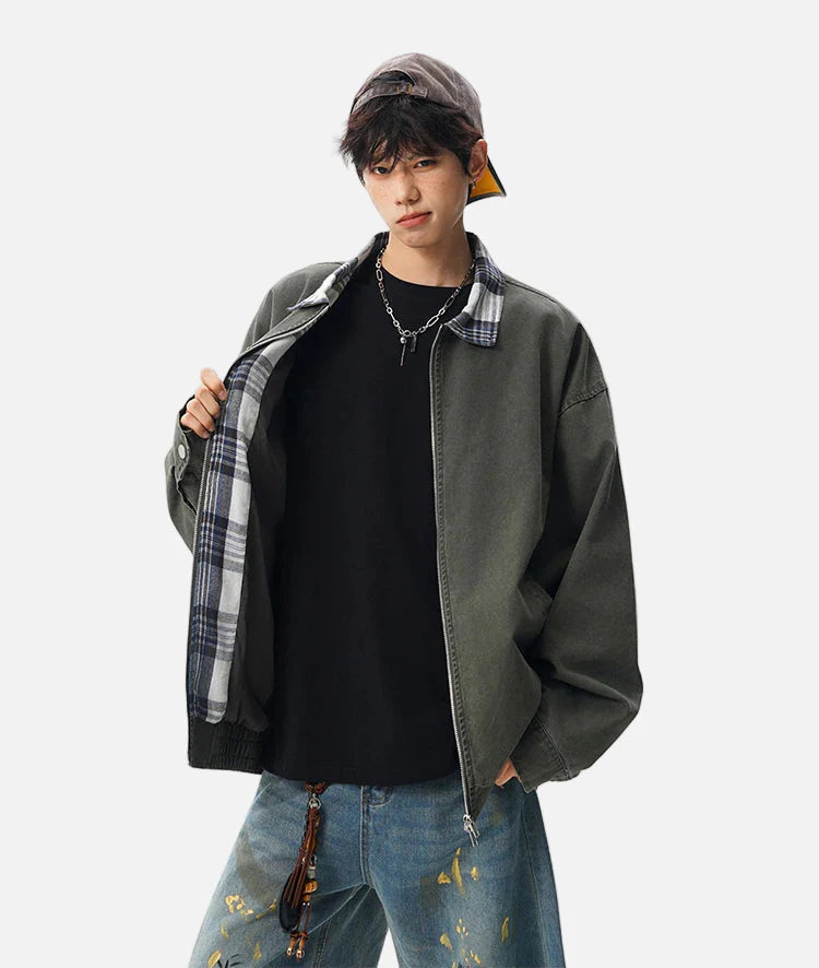 Herbstliche Detroit Canvas-Jacke aus reiner Baumwolle