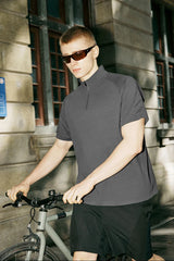 High Collar Urban Zip T-Shirt