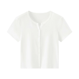 Short Sleeve Embroidered Slim T-shirt