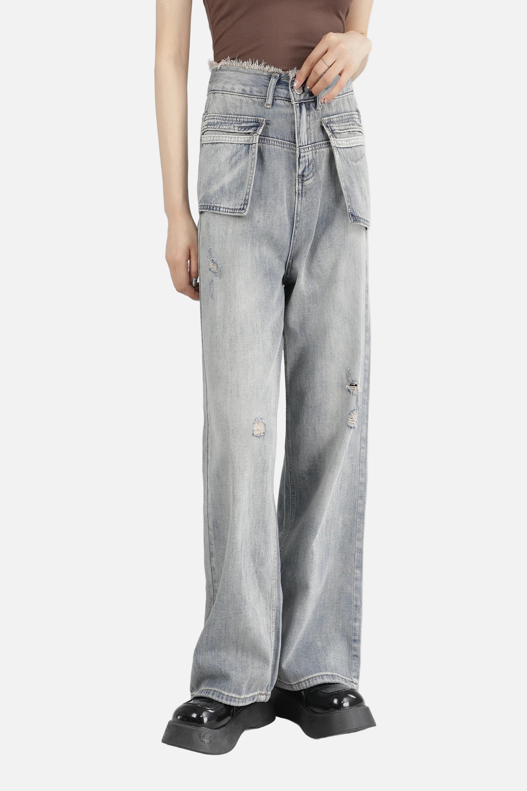 High-Quality Y2K High Waist Denim Jeans