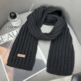 Knitted Thickened Solid Color Scarves