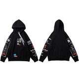 Comfortable Graffiti Kanji Graphic Hip Hop Hoodie