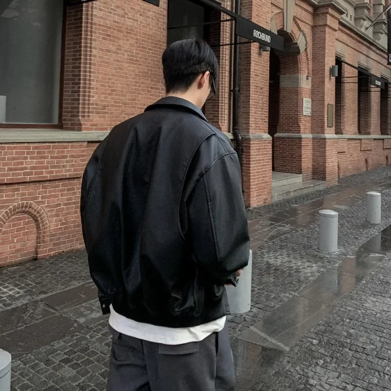 핸섬 하이 스트리트 가죽 재킷