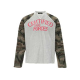 Vintage Camo Henley Langarmshirt