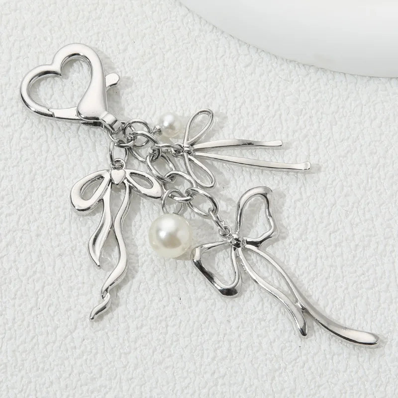 Heart & Bow Butterfly Keychain