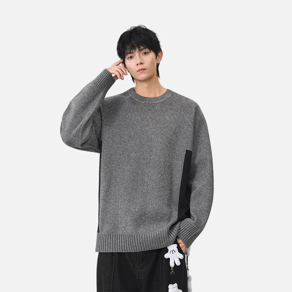 Stylish Crew Neck Knitted Jumper Sweater