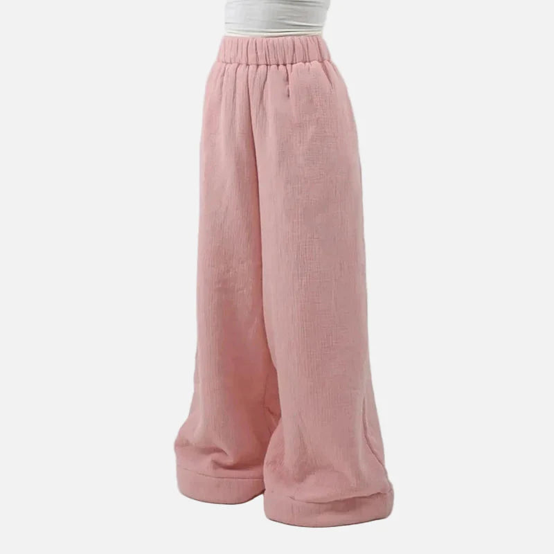 Breathable Wool Wide Leg Sweatpants